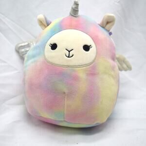 Squishmallow 8"  Lamb Unicorn Lamacorn Rainbow Tie Dye Tiny Spot